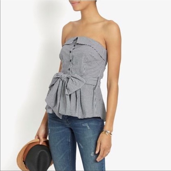 INTERMIX Tops - Intermix gingham strapless top INTERMIX Tops - Intermix gingham strapless top